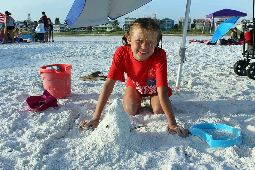 Bianca Faryna, 9, makes a 