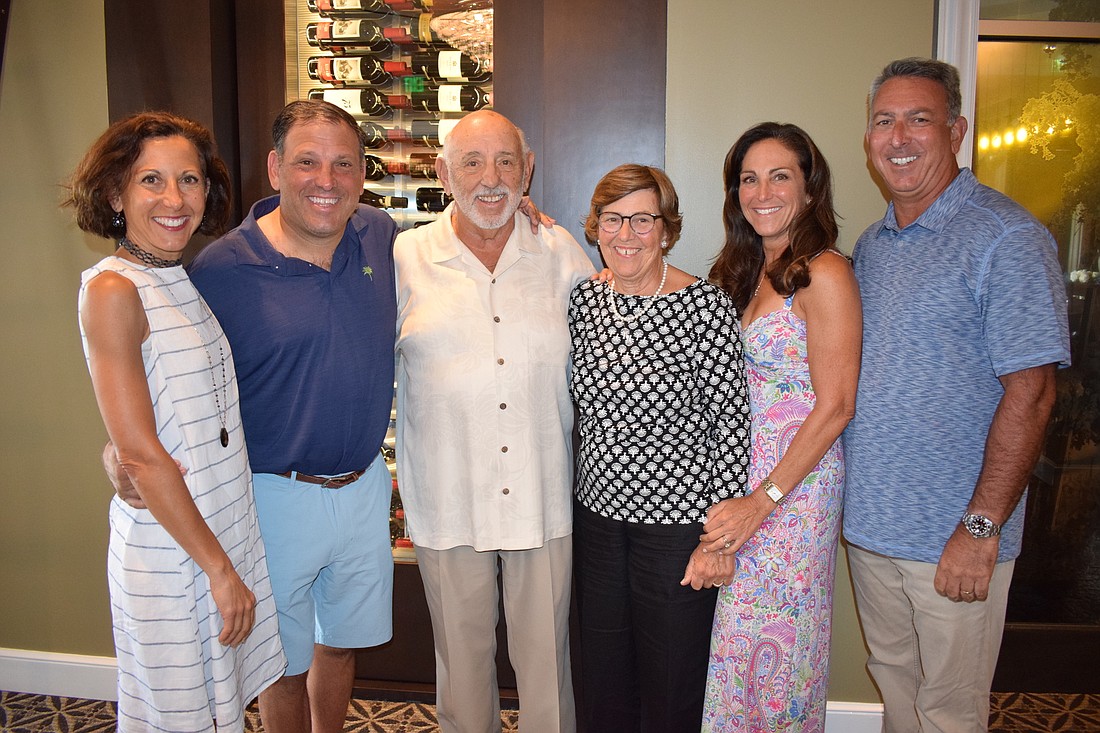 Bill and Tina Gardner (center) celebrated their 60th wedding anniversary with their children, Jennifer Shimkonis, Doug Gardner, Julie Warren and Billy Gardner.