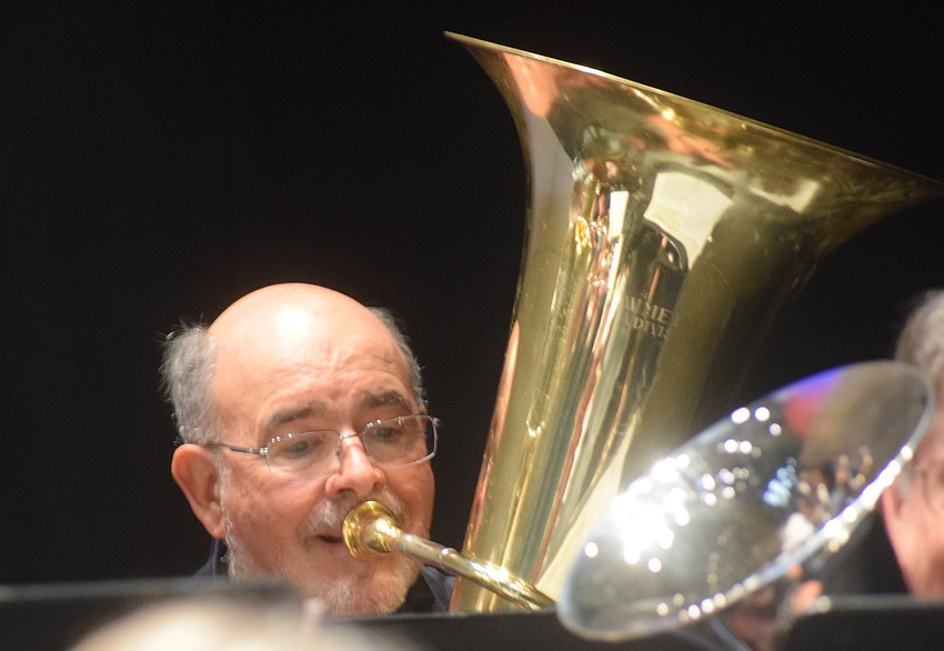 Sarasota's Jim Damoulakis handles the tuba for the Lakewood Ranch Wind Ensemble.