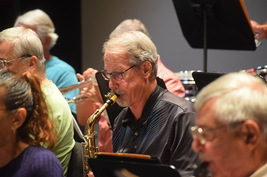 Venice's Peter BerenBregge performs on the alto saxophone.