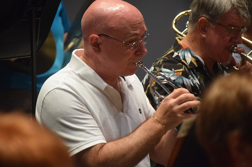 Lakewood Ranch's Joe Martinez, playing the trumpet, is one of the many local artists on the Lakewood Ranch Wind Ensemble.