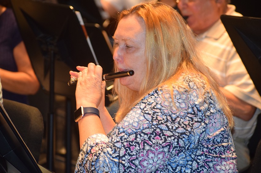 Venice's Beth Morrison plays the piccolo.