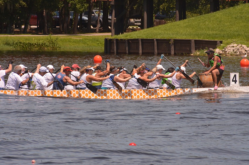 The NBP Dragons 200-meter team competes at the Sarasota International Dragon Boat Festival. The Dragons compete in both the Sport and Community divisions.