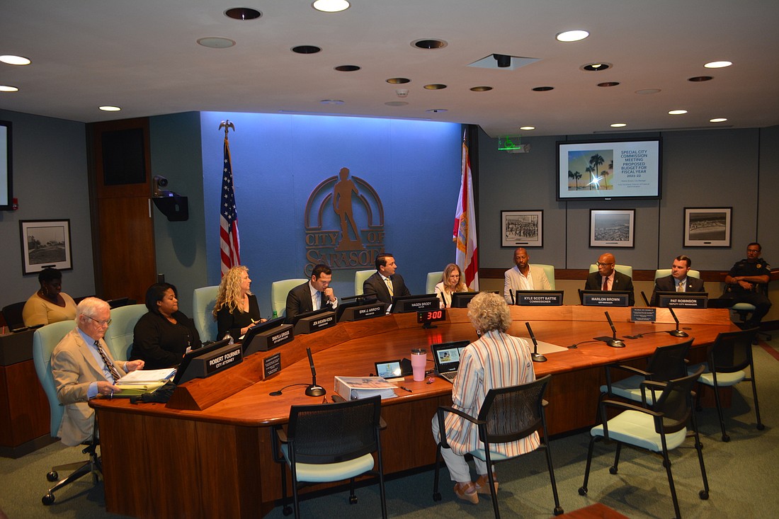 Officials discuss the proposed budget for fiscal year 2022 at a special City Commission meeting Tuesday, July 13.