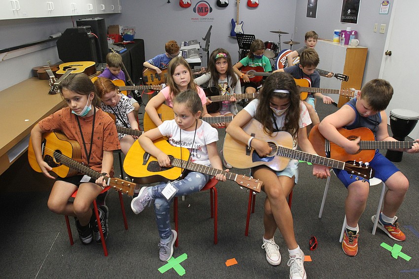 Kids learn the ropes at the beginner class.