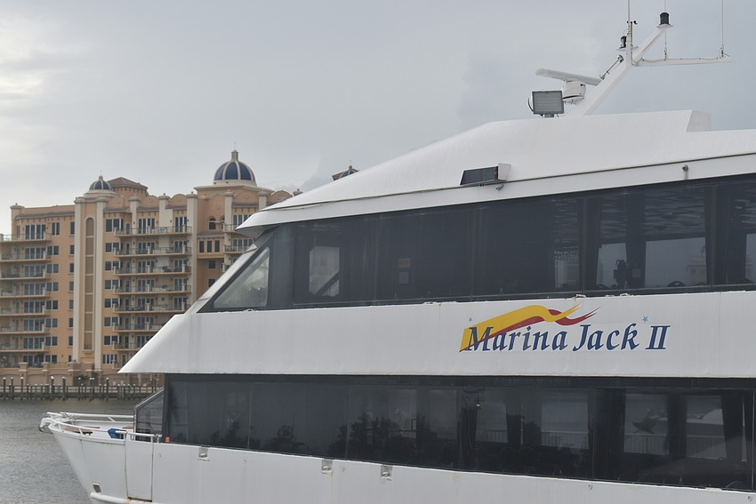 The St. Mary's crew set sail on Marina Jack II.