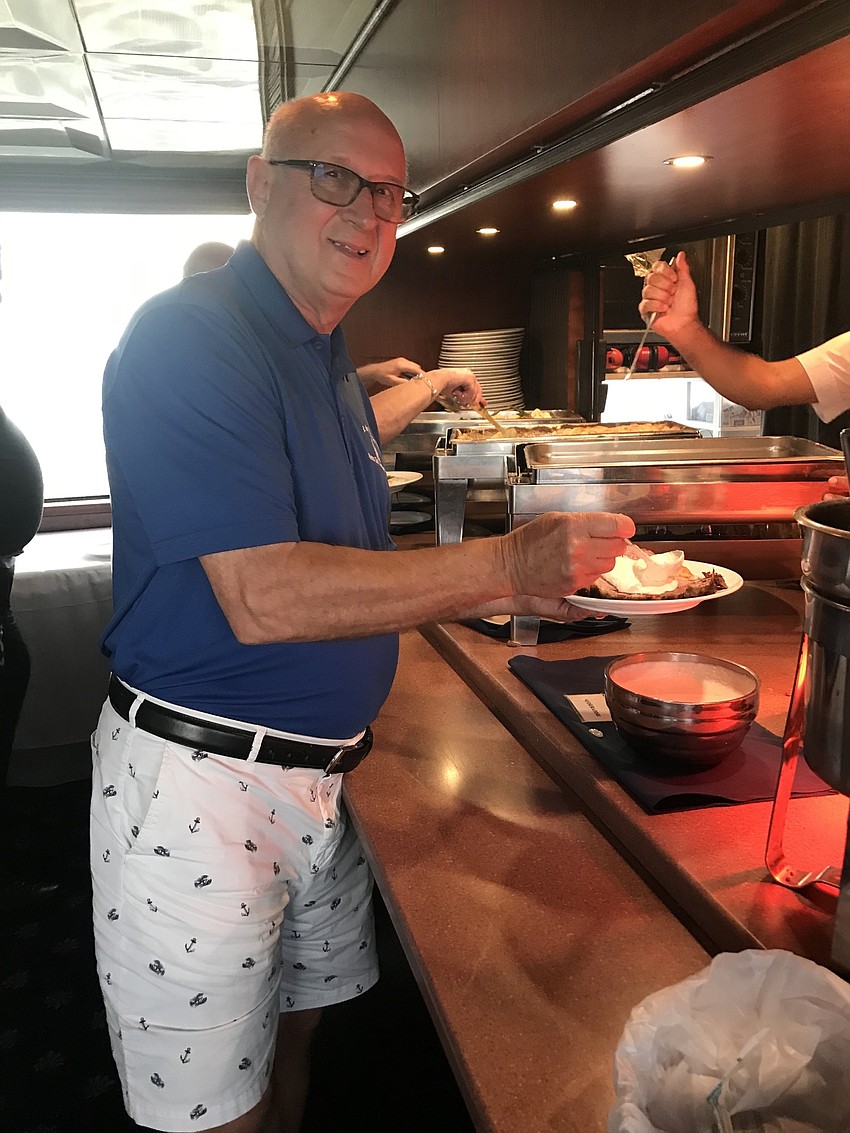 Chuck Sobieck gets dinner. Courtesy photo.