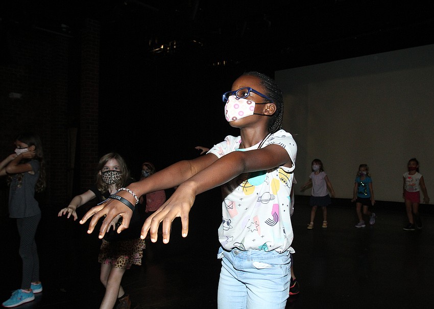 Samira Addae dances along.