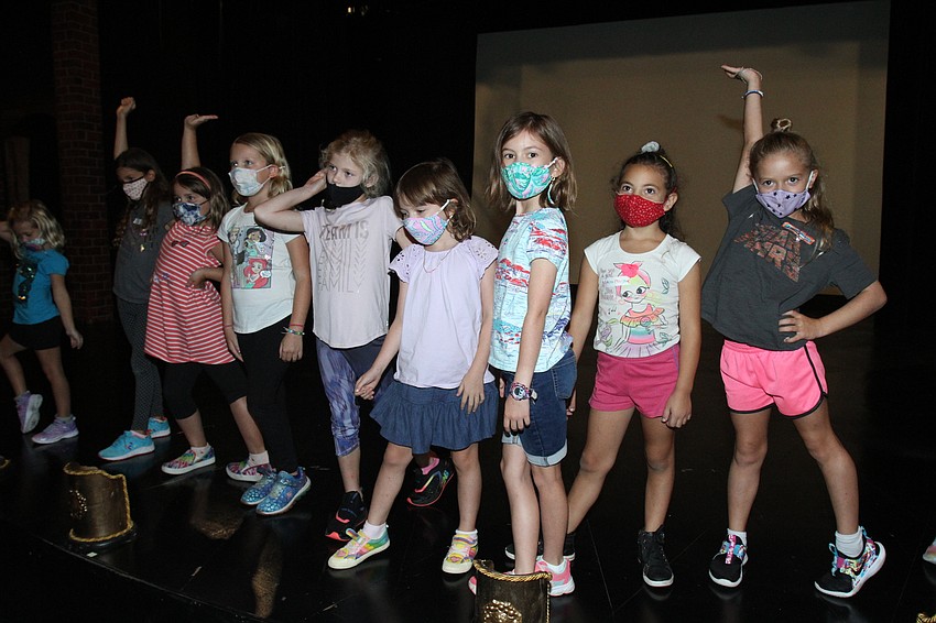 Campers finish the dancing section of camp with a pose.