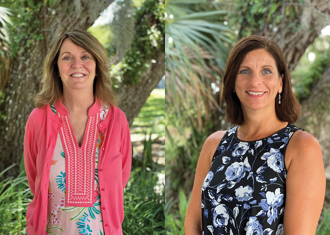 Amy Gorman, left, was named director of development and Julie Santiago has been promoted to director of student life.Â