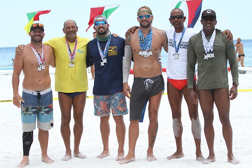 John Guscott, Bruce Wilkie, Randy Fraga, XXX, Gustava Caldas and Jose Bolivar of Hollywood, Florida