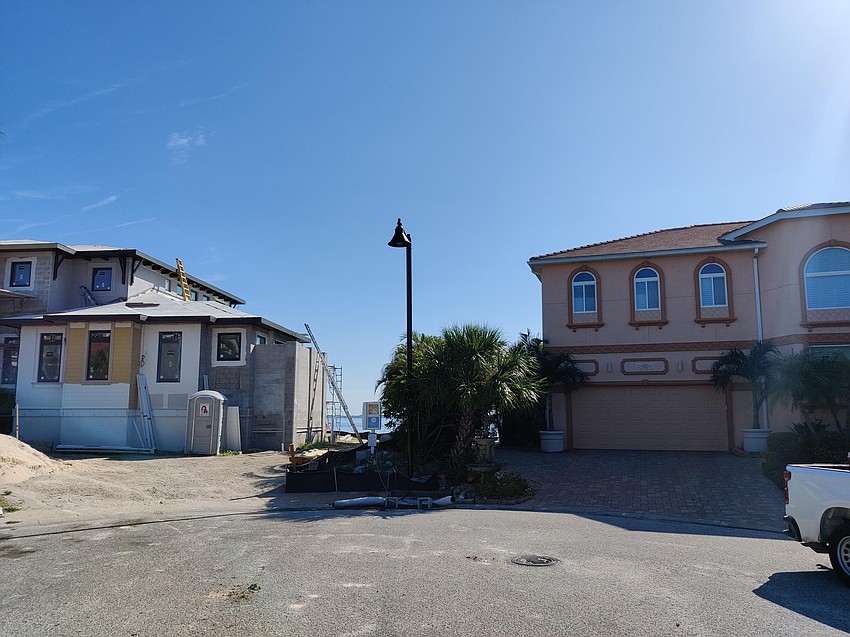 On July 19, crews worked to remove light poles on Putting Green Lane. Photo provided by the town of Longboat Key.