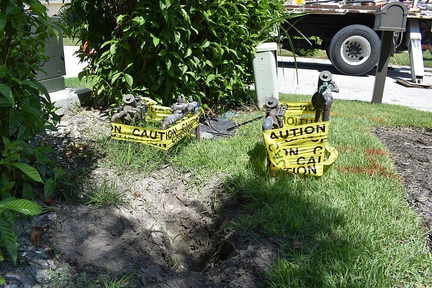 On July 22, Volt Power Co. workers removed several wooden light poles on Birdie Lane.