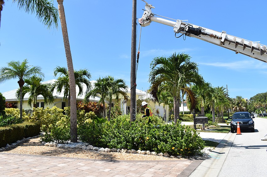 On July 22, Volt Power Co. workers removed several light poles along Birdie Lane.