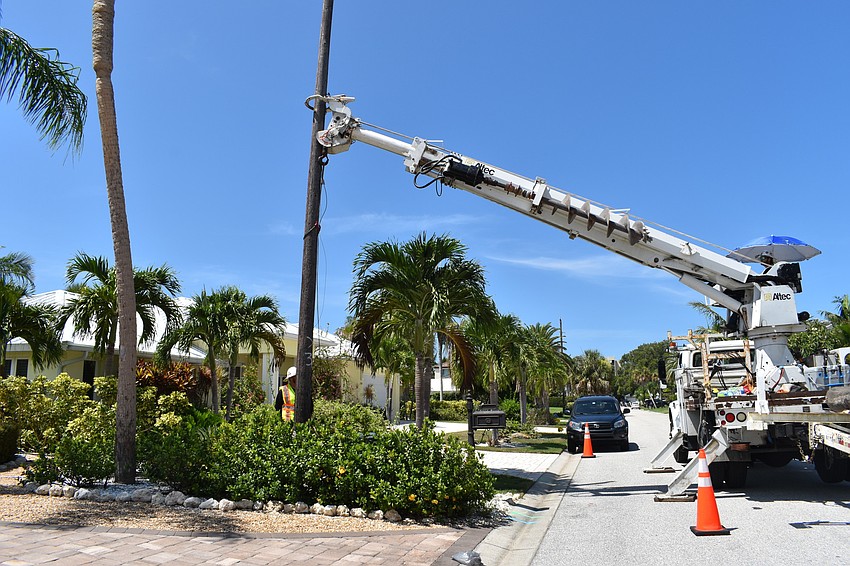 On July 22, Volt Power Co. workers removed several light poles along Birdie Lane.