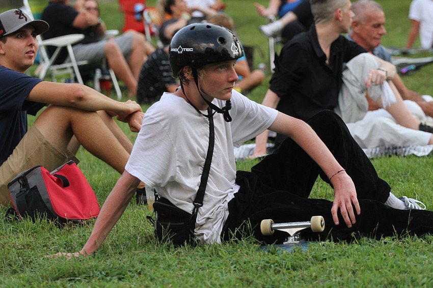 Seamus McCollum, 16, sat and watched the show.