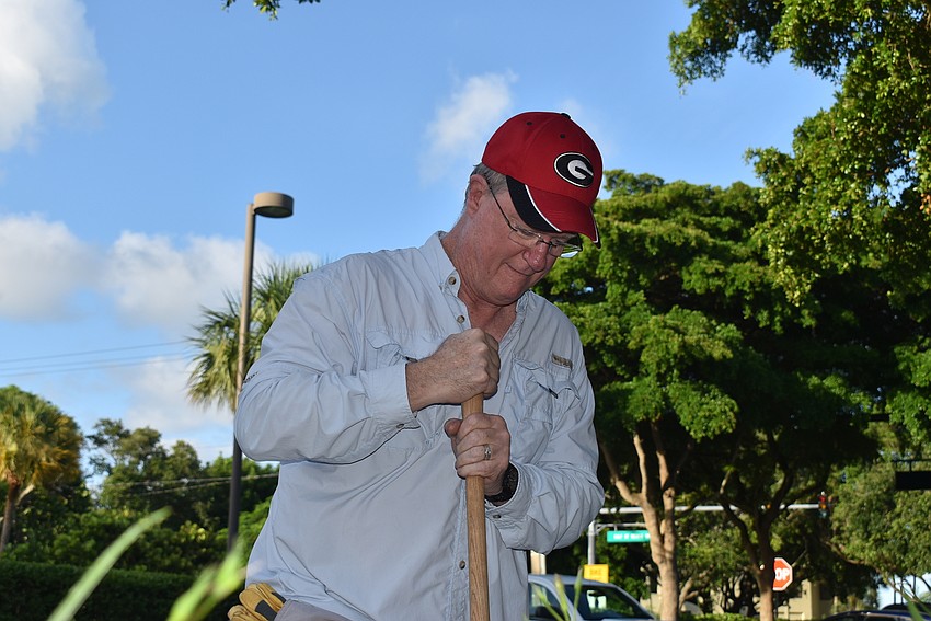 Steve Branham digs another hole.