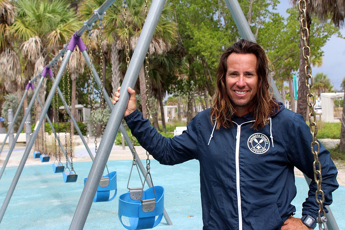 Siesta Key lifeguard Robert Martini started the Maverick Movement to raise funds for three ADA swings to be installed at county parks.