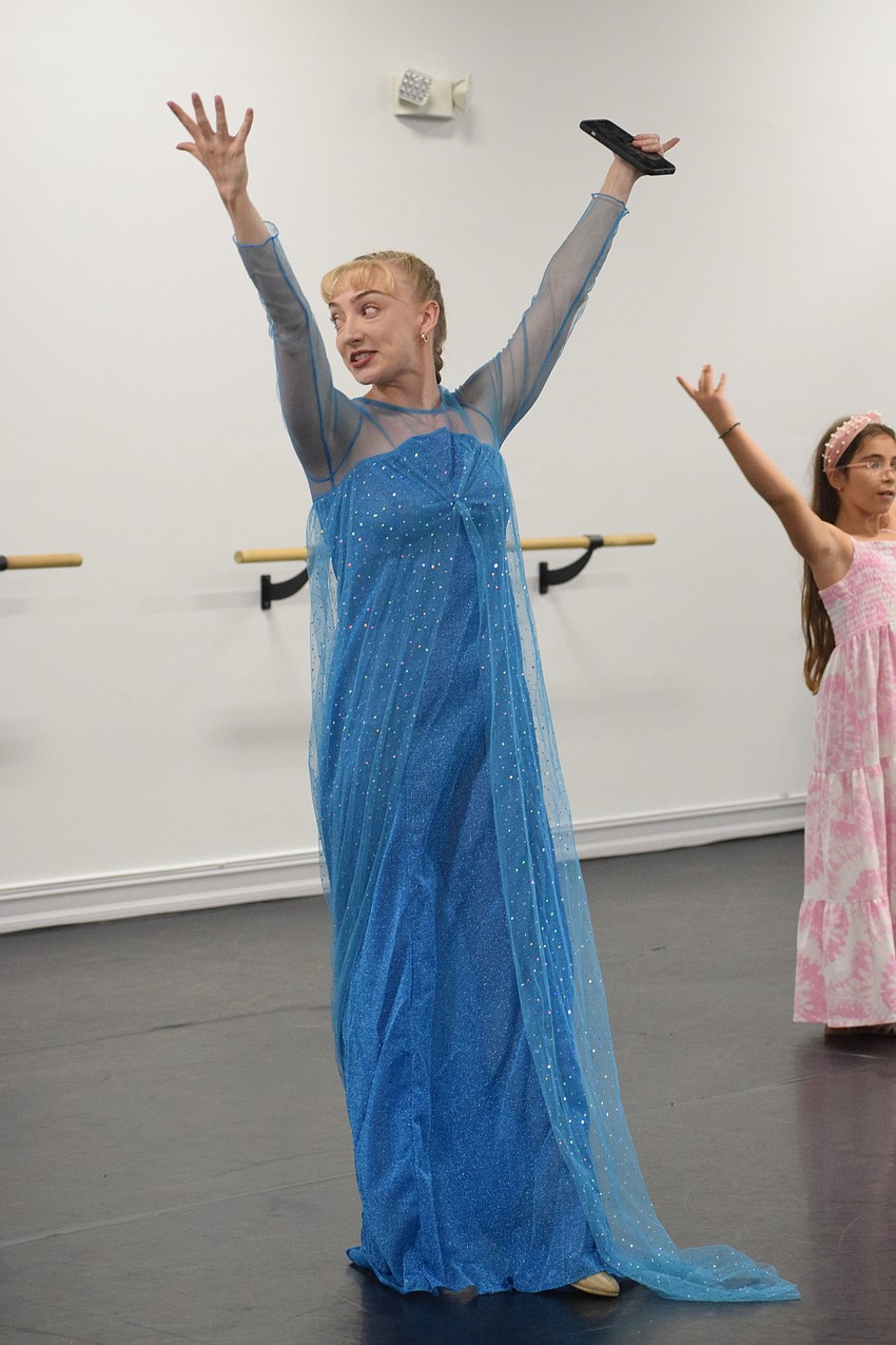 Lauren Teyke with Ovation School of Musical Theatre dances as Elsa from Disney's 