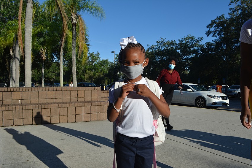 Promise Taylor, 5, is starting kindergarten at Emma E. Booker Elementary this year.