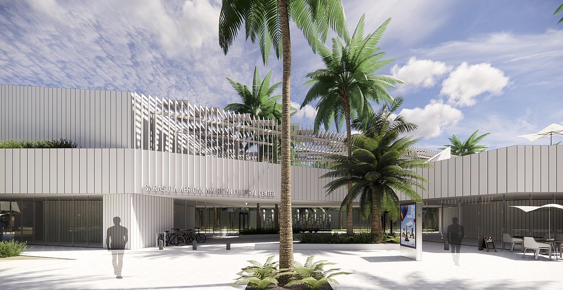 The Sarasota African American Cultural Coalition partnered with architect Jerry Sparkman to develop concept images showcasing a potential museum on Dr. Martin Luther King Way. Rendering via city of Sarasota.