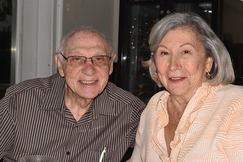 Men's Club President Lewis Moyer and board member Sandra Packard