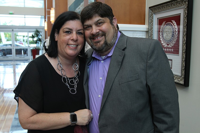 Elyse Gordon and award recipient Mark Gordon