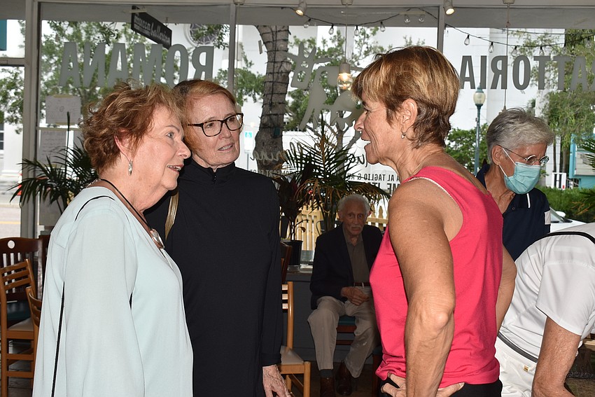 Carolyn Angiolillo, right, chats with Fran Lane and BJ Mangrum.