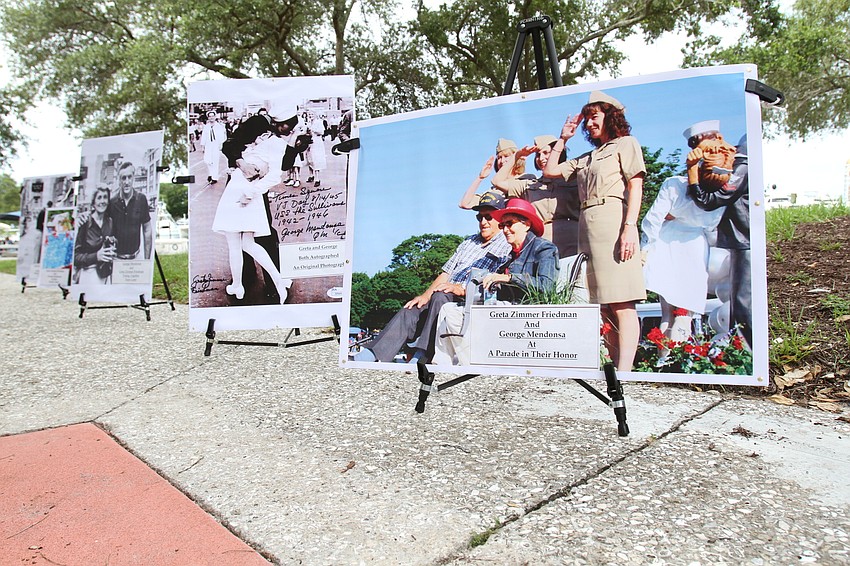 Photos of figures from the statue's past were put up for the audience.
