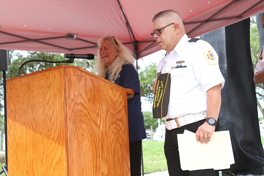 Jan Hamel Solomon leads with the invocation.