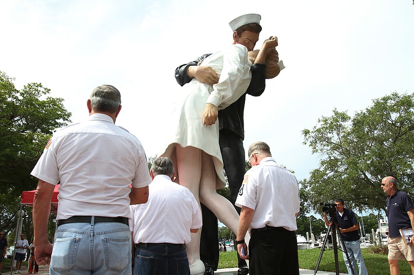 Attendees gather for the ceremony.
