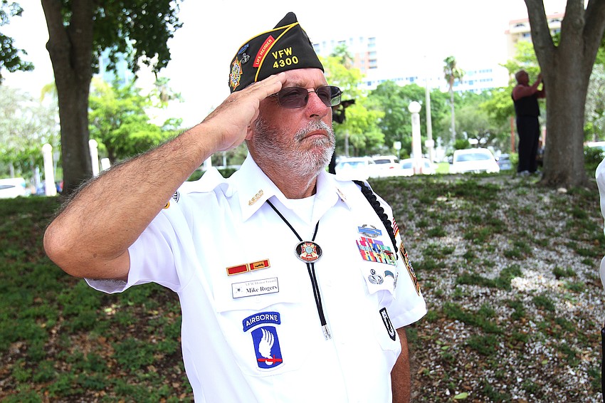 VFW Honor Guard member Mike Rogers