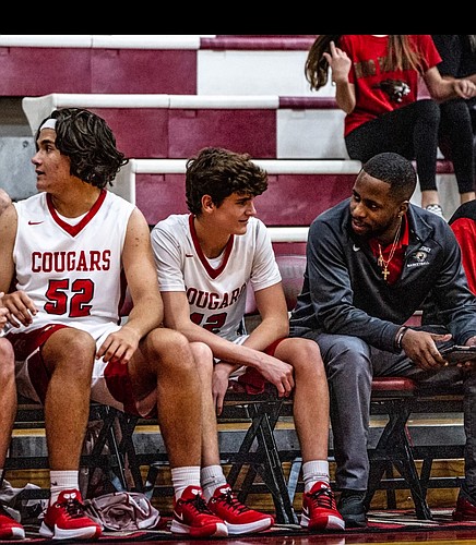Former Riverview High two-sport star Vince Cherry, right, will be the next boys basketball coach at Cardinal Mooney High. Photo courtesy Suzanne Koscho.