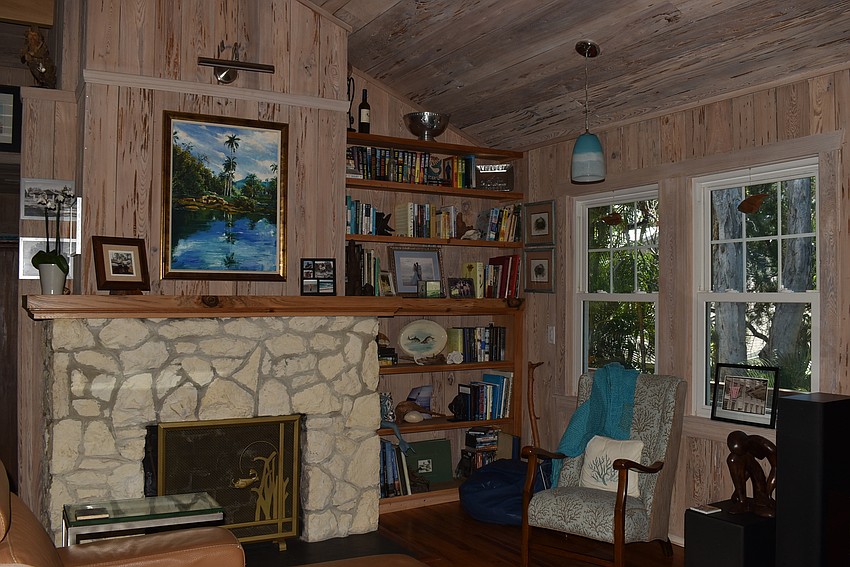 The Prices redid the fireplace for use when it potentially gets chilly.