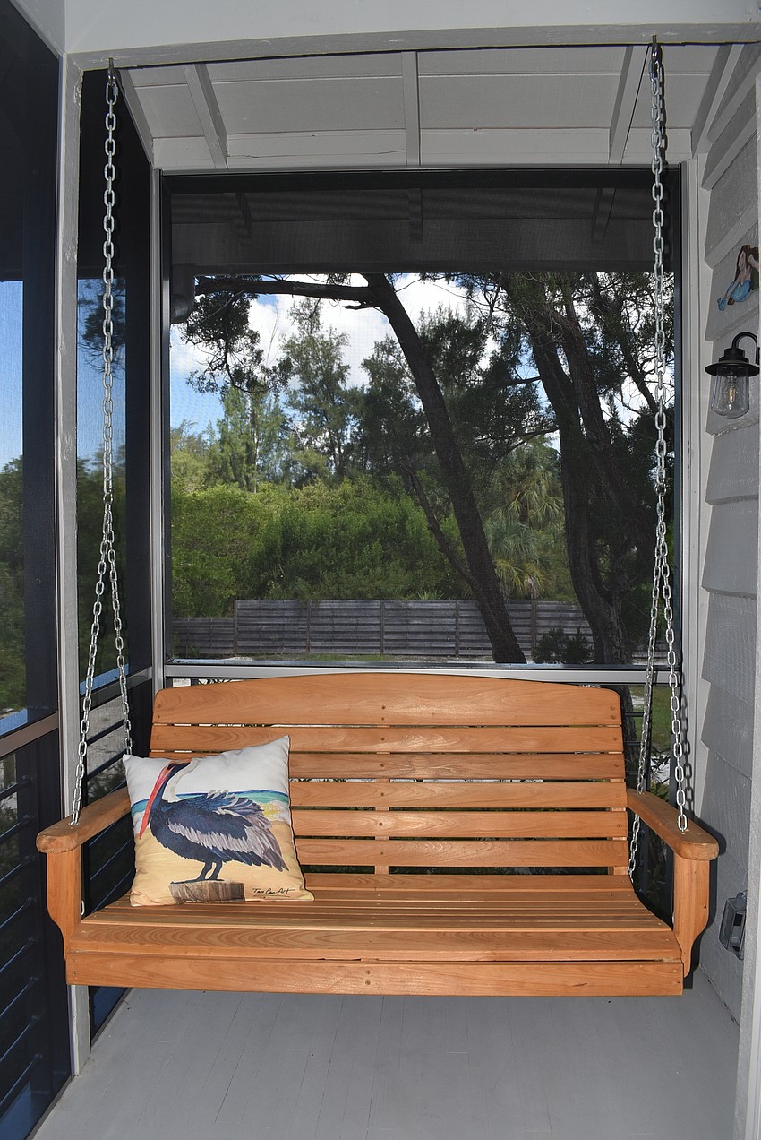 The Prices screened the porch outside their bedroom.