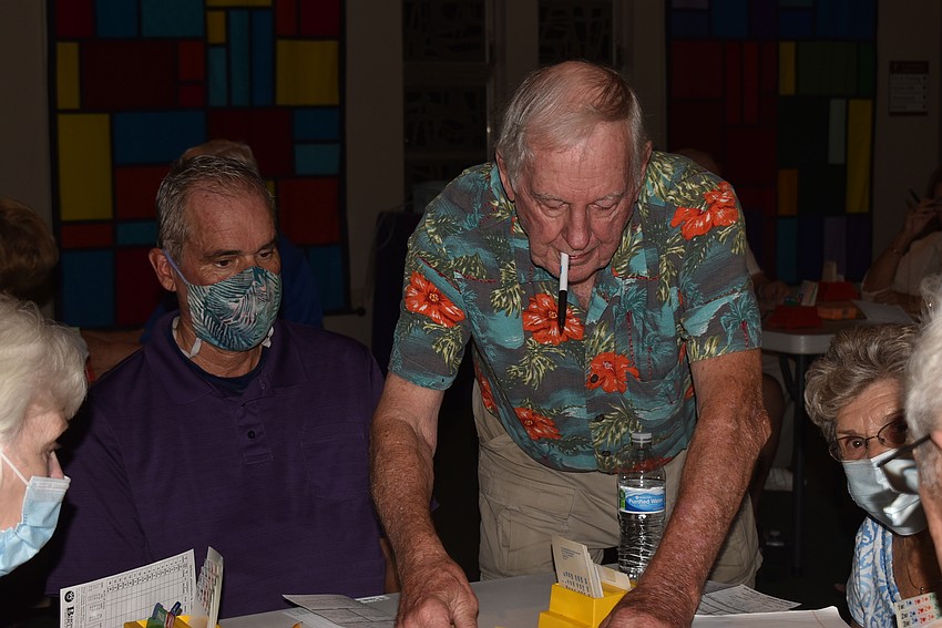 Paul Thurner gets a little help from Peter Cleaves.