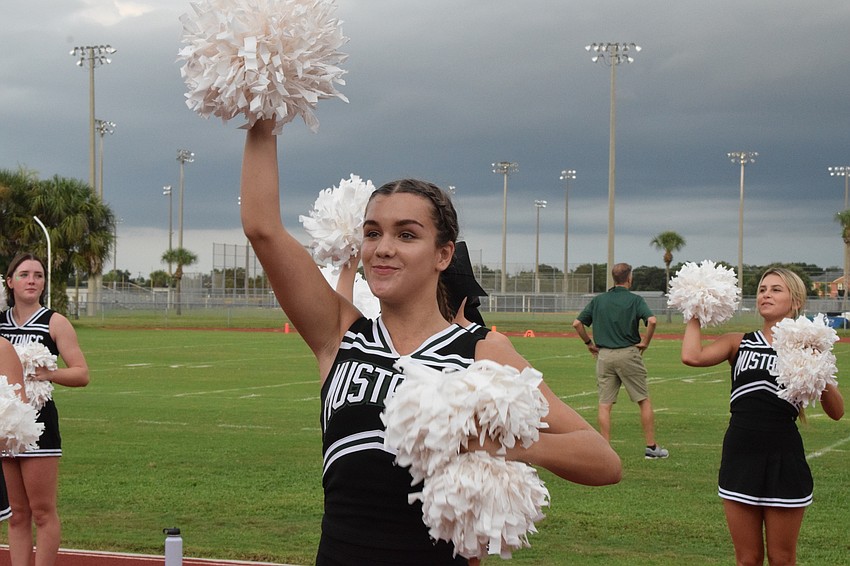 Madi Vassallo is ready to cheer on the football team.