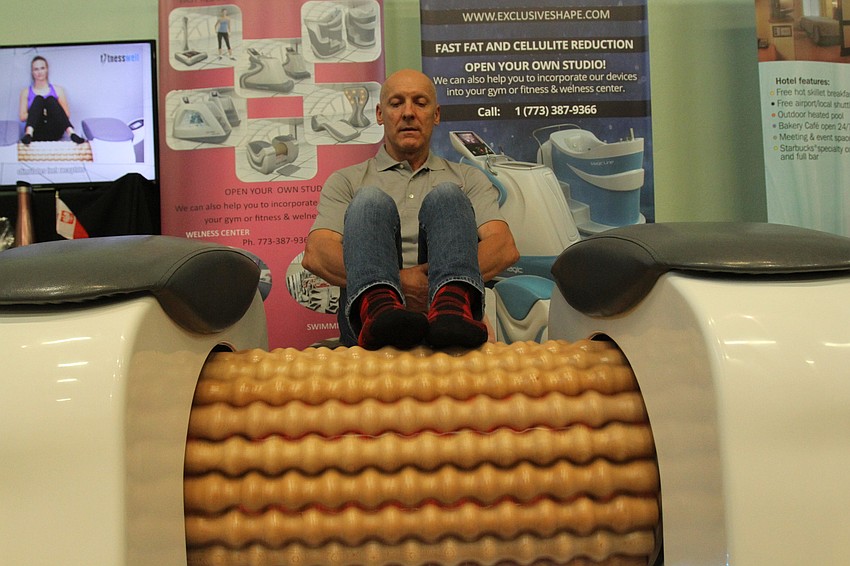 Karol Volega shows off the Exclusive Shape equipment.