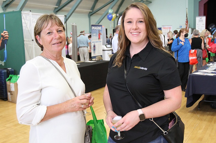 Bernice Fuller and Tara Ritchie stop for a photo.
