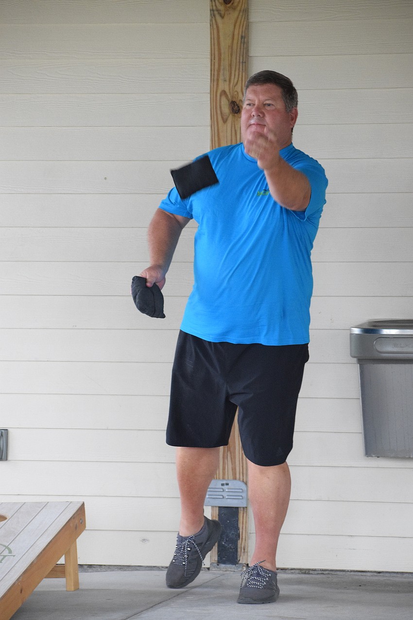 Lakewood Ranch's Mike Harmon hopes to score points for his team.