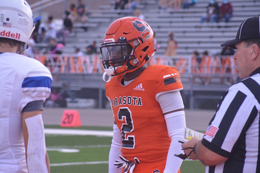 Scoota Trotman III represented the Sailors for the coin toss.