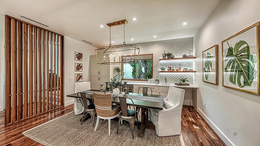 The formal dining area.