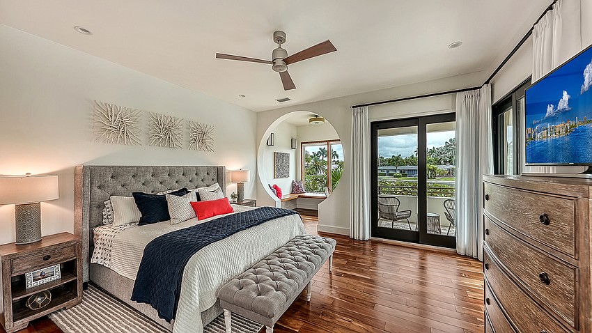 The home has four bedrooms and four-and-two-half baths.