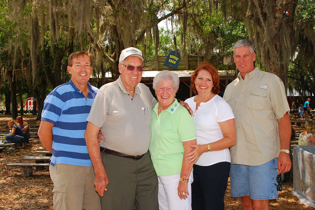 Bruce Woodruff, Roy Woodruff,  Delores Woodruff, Linda Wakeman and Don Woodruff at the 60th anniversary in 2006.