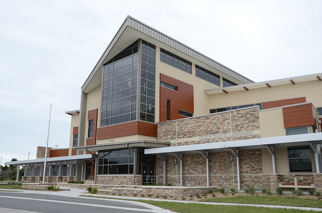The two-story, 24,920-square-foot Gulf Gate Library opened in 2015. Funding was aided by the county&#39;s 1-cent surtax.