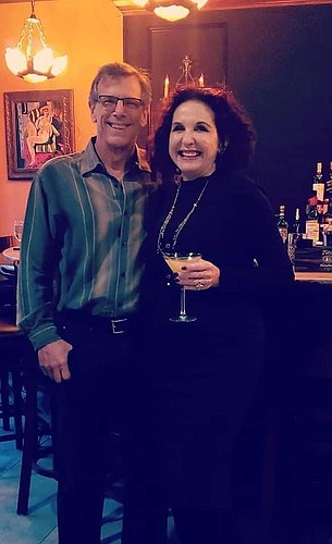 Cindy Breslin and business partner at Blase Cafe, Kevin Skiest. Breslin was a talented artist as well as restaurant entrepreneur, and her paintings adorned the walls of Blase Cafe and reflected her "Joie de Vivre" frame of mind.