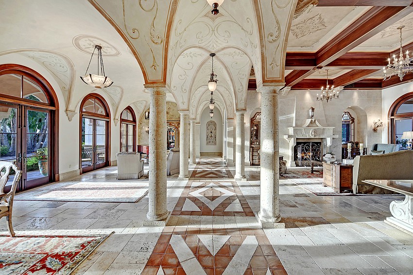 Archways are a theme throughout the main home.