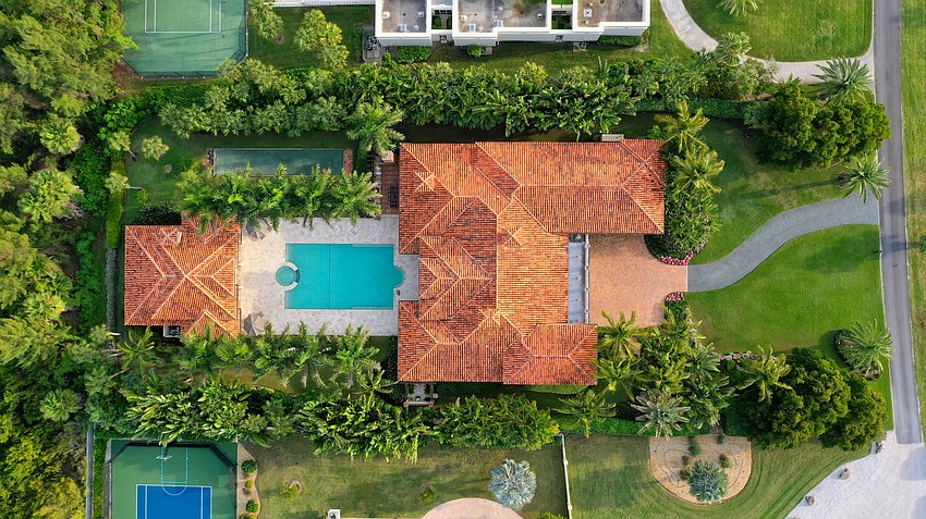 The home is situated on 2.67 gulf-front acres.