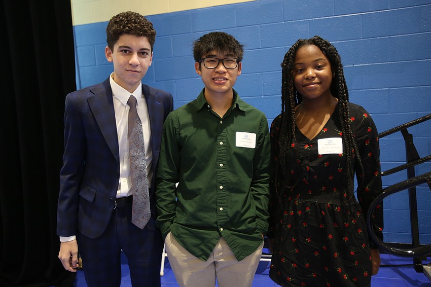 Club members Jorge Hernandez-Perez, Nathan Widjaja and Mykalya Graham.