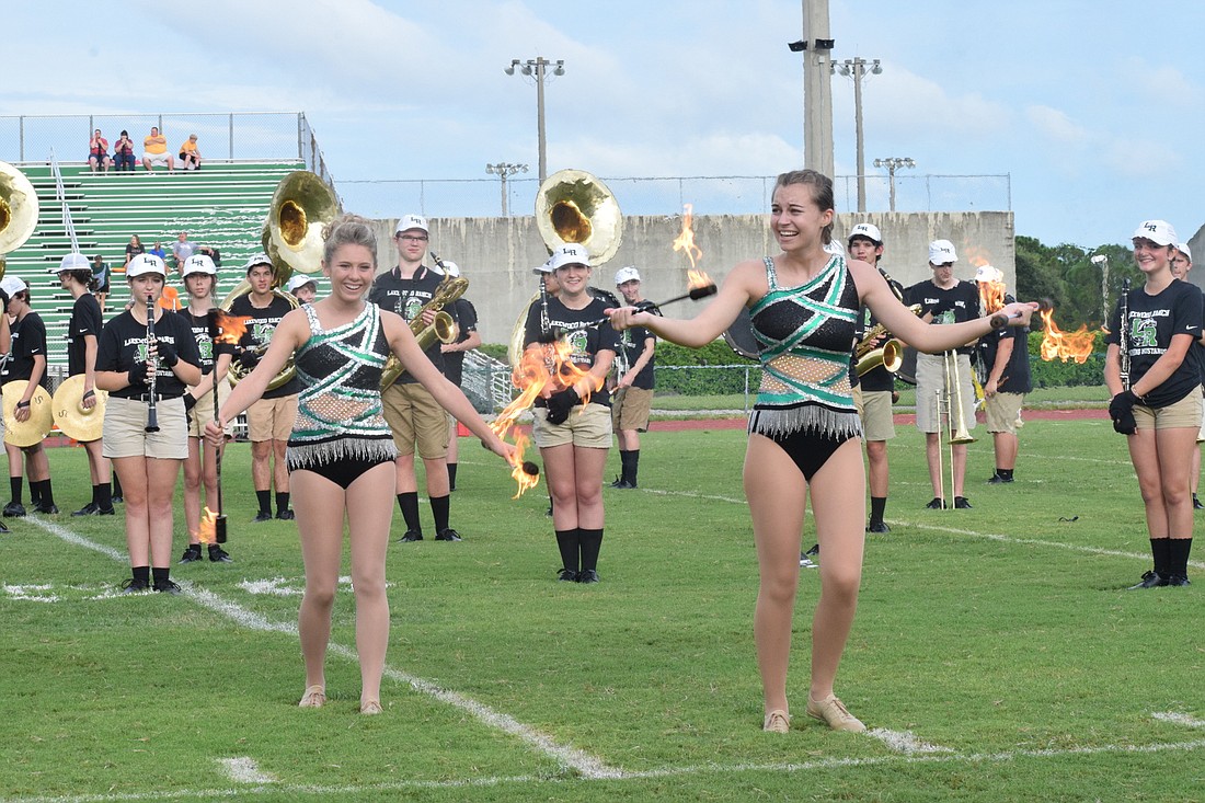 Twirling Batons, Marching Band, Color Guard, Percussion, Parade